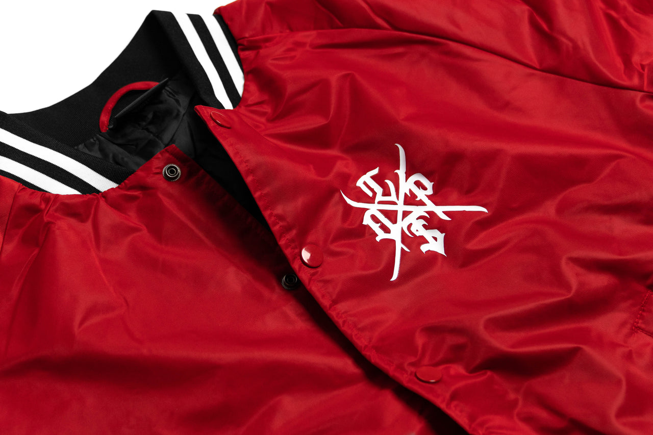 Hieroglyphic Bomber Jacket - Red
