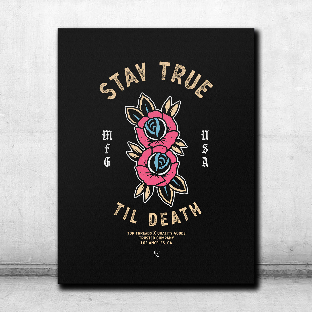 Stay True Canvas - Black/Tan