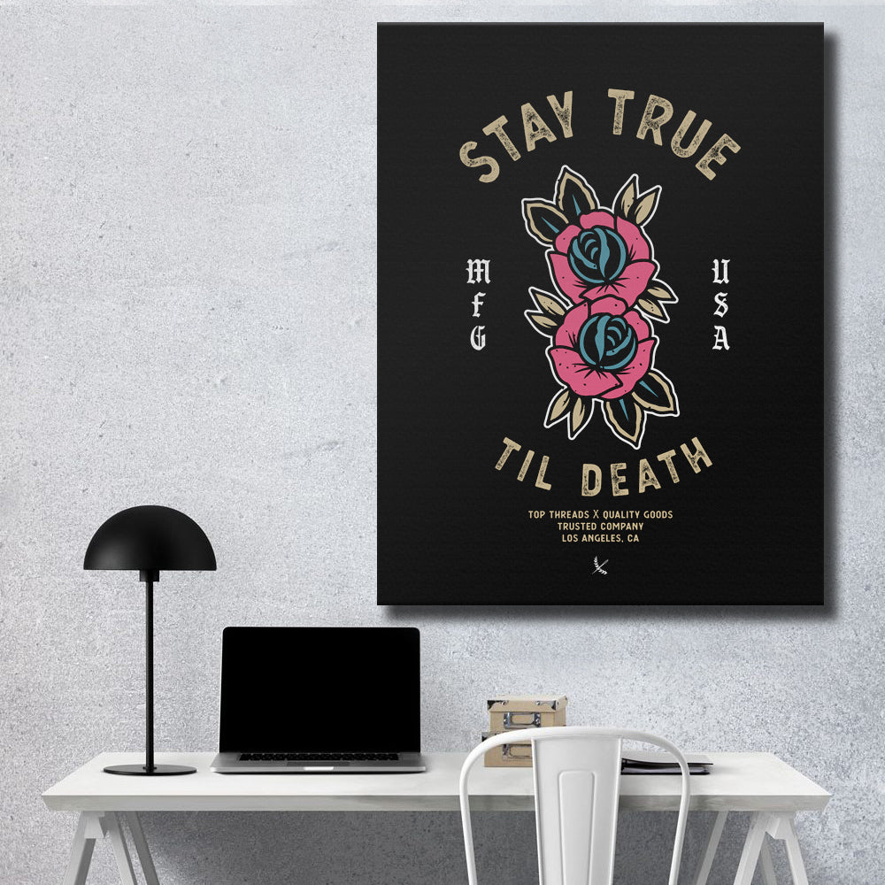 Stay True Canvas - Black/Tan