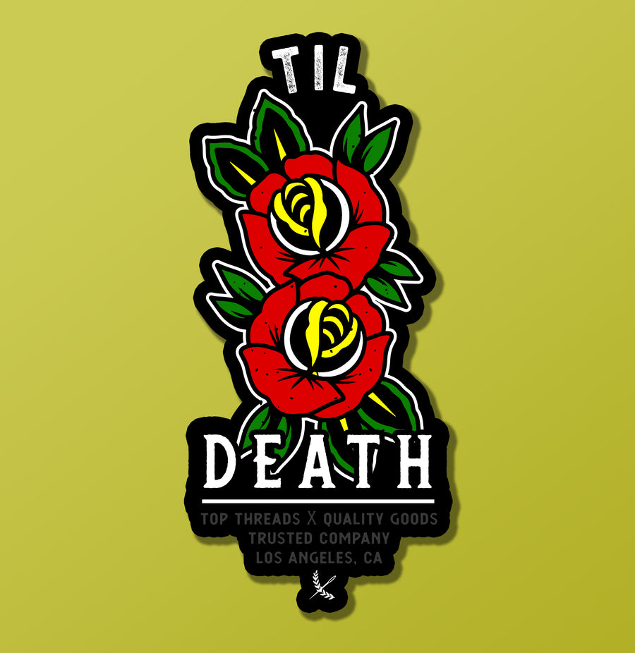 Til Death Sticker - Red