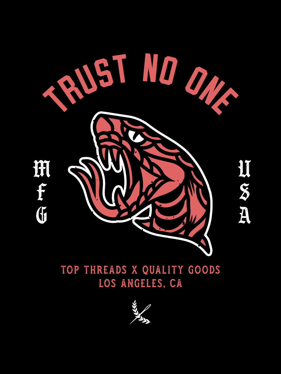 Trust No One Poster - Black