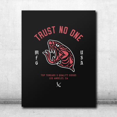 Trust No One Canvas - Black