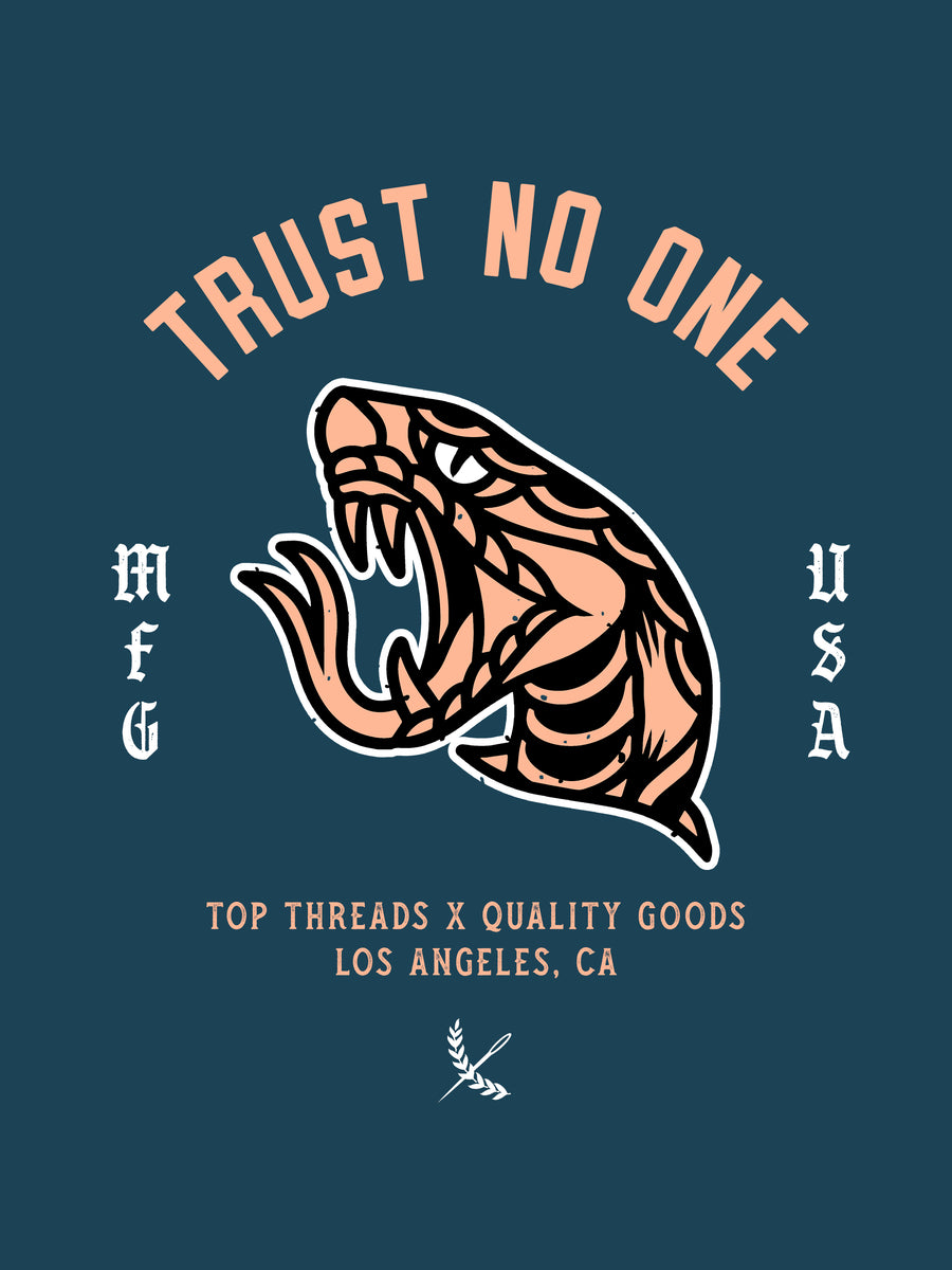 Trust No One Poster - Aqua