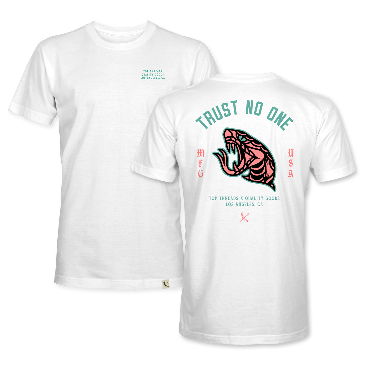 TRUST NO ONE TEE - WHITE
