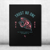 Trust No One Canvas - Pink/Teal