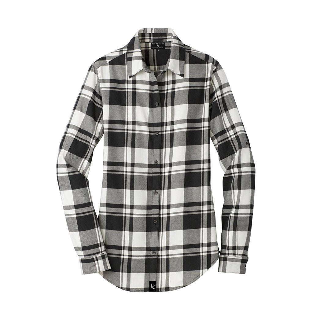 Ladies Imperial Flannel - Black / White