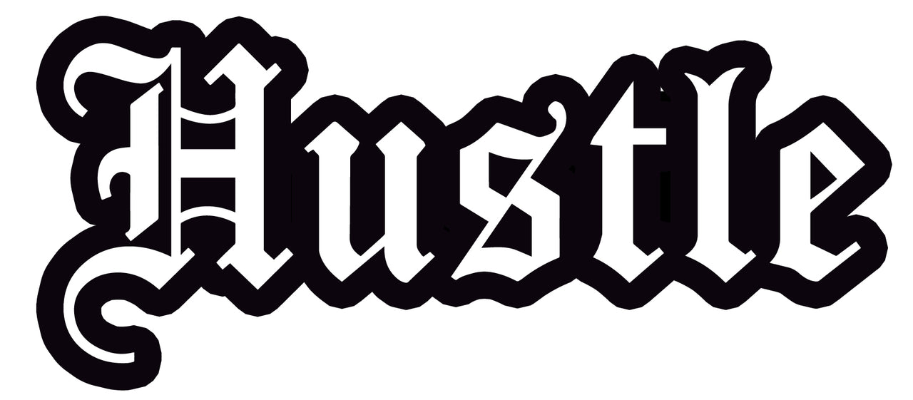 Hustle Sticker - Black