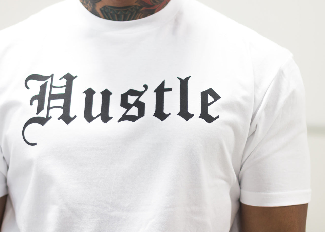 Hustle Tee White / Black