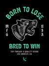 Bred To Win Poster - Black/Teal