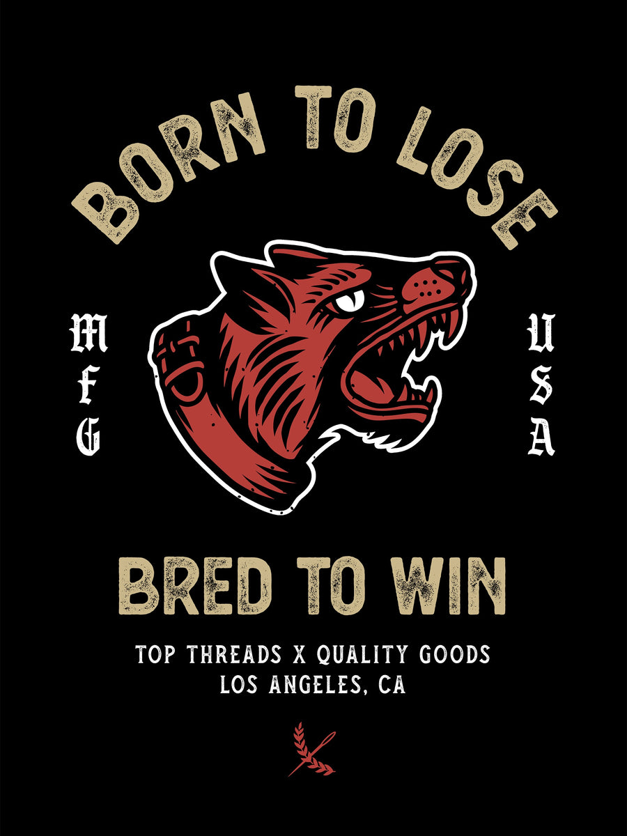 Bred To Win Poster - Black/Red