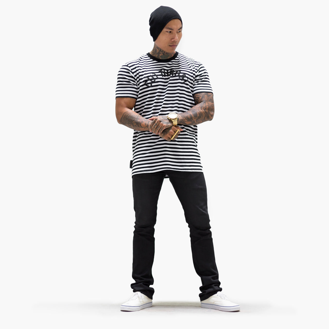 Cut Throat Tee - Black / White