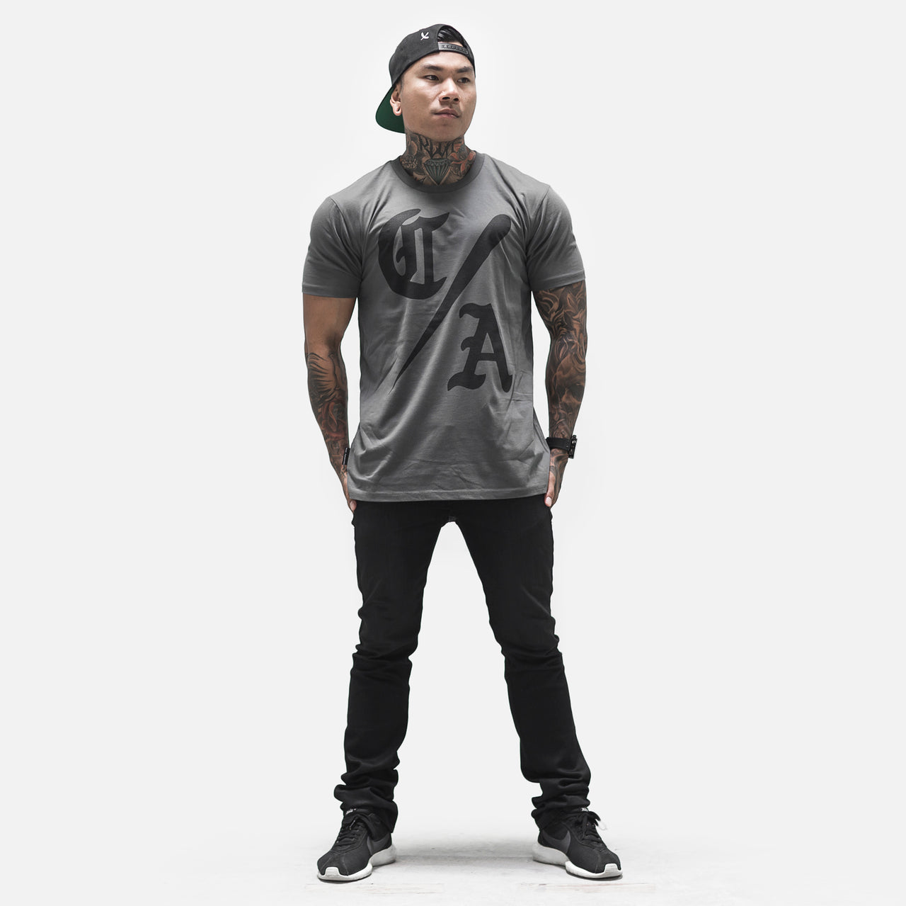 C/A Tee - (Charcoal/Black)