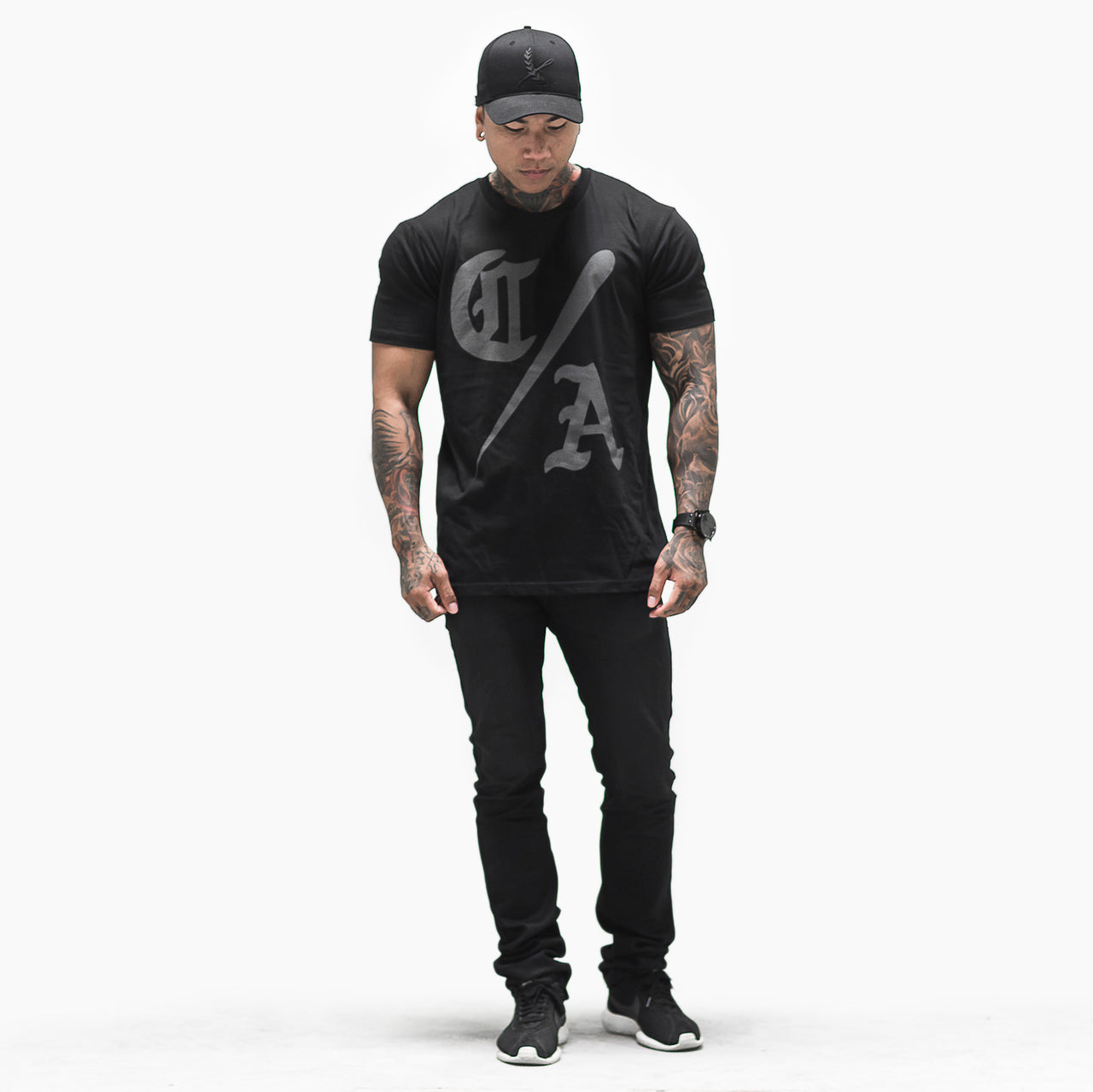 C/A Tee - Black/Dark Grey