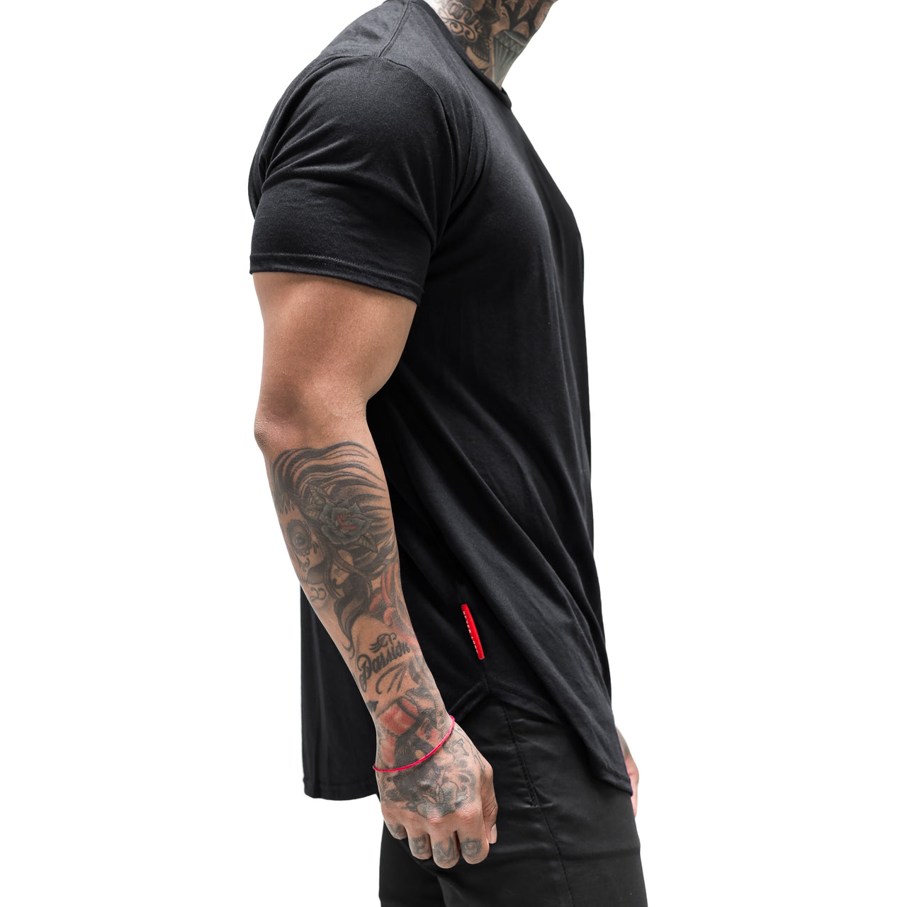 Tonal Scallop Tees - Black