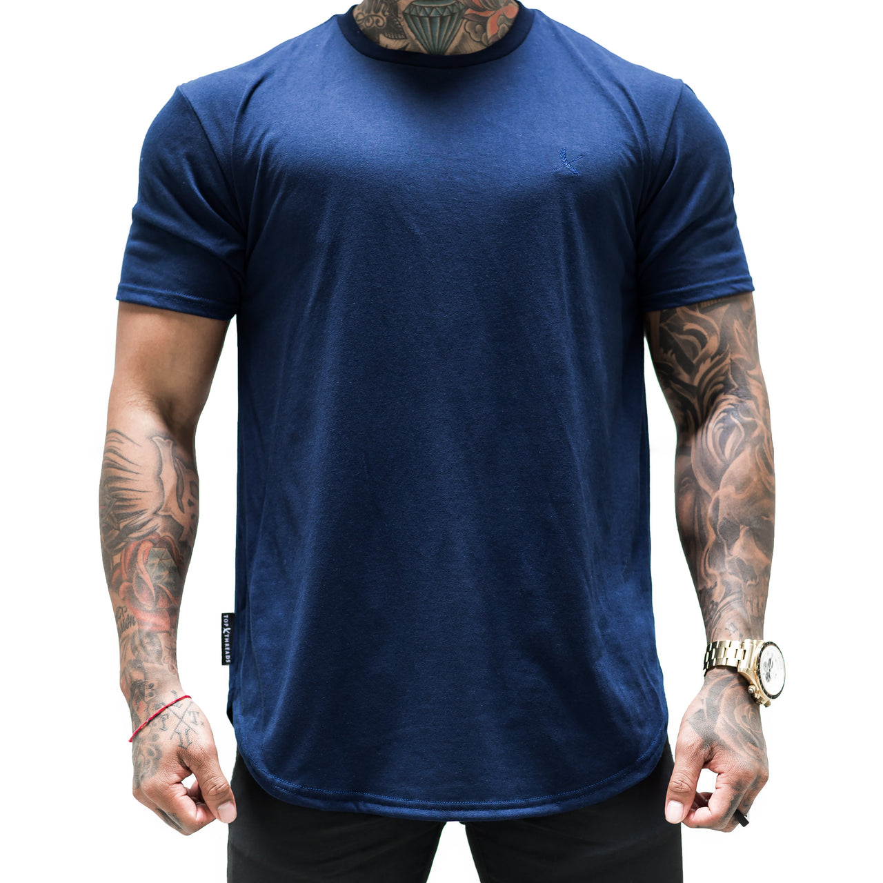 Tonal Scallop Tees - Navy