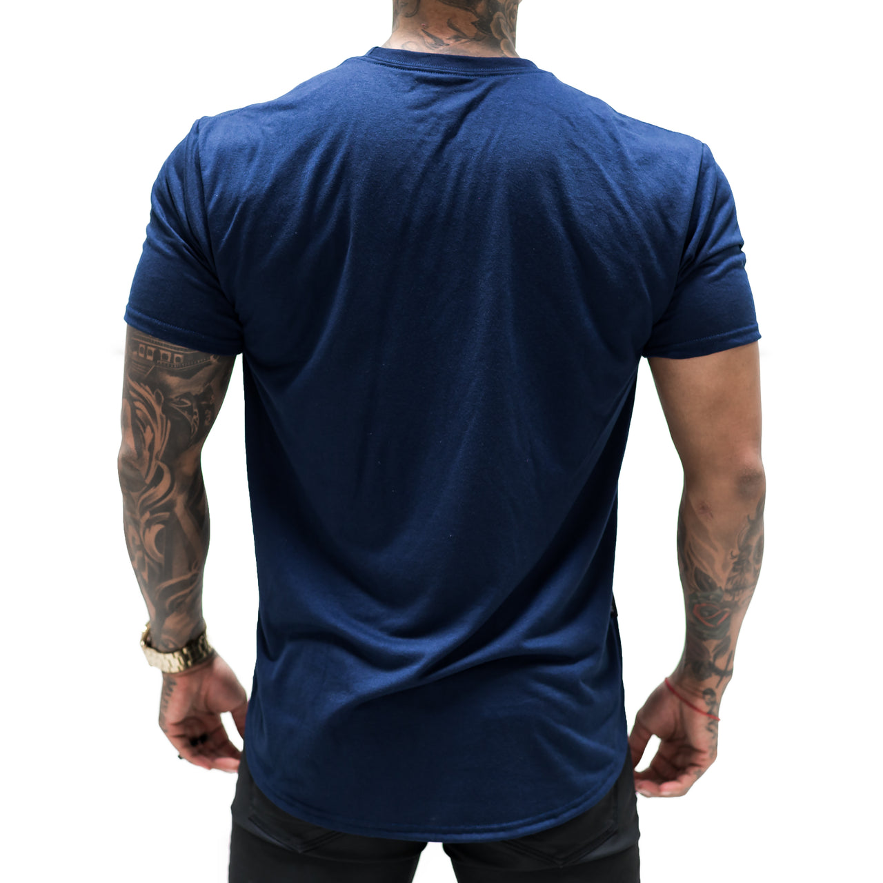 Tonal Scallop Tees - Navy