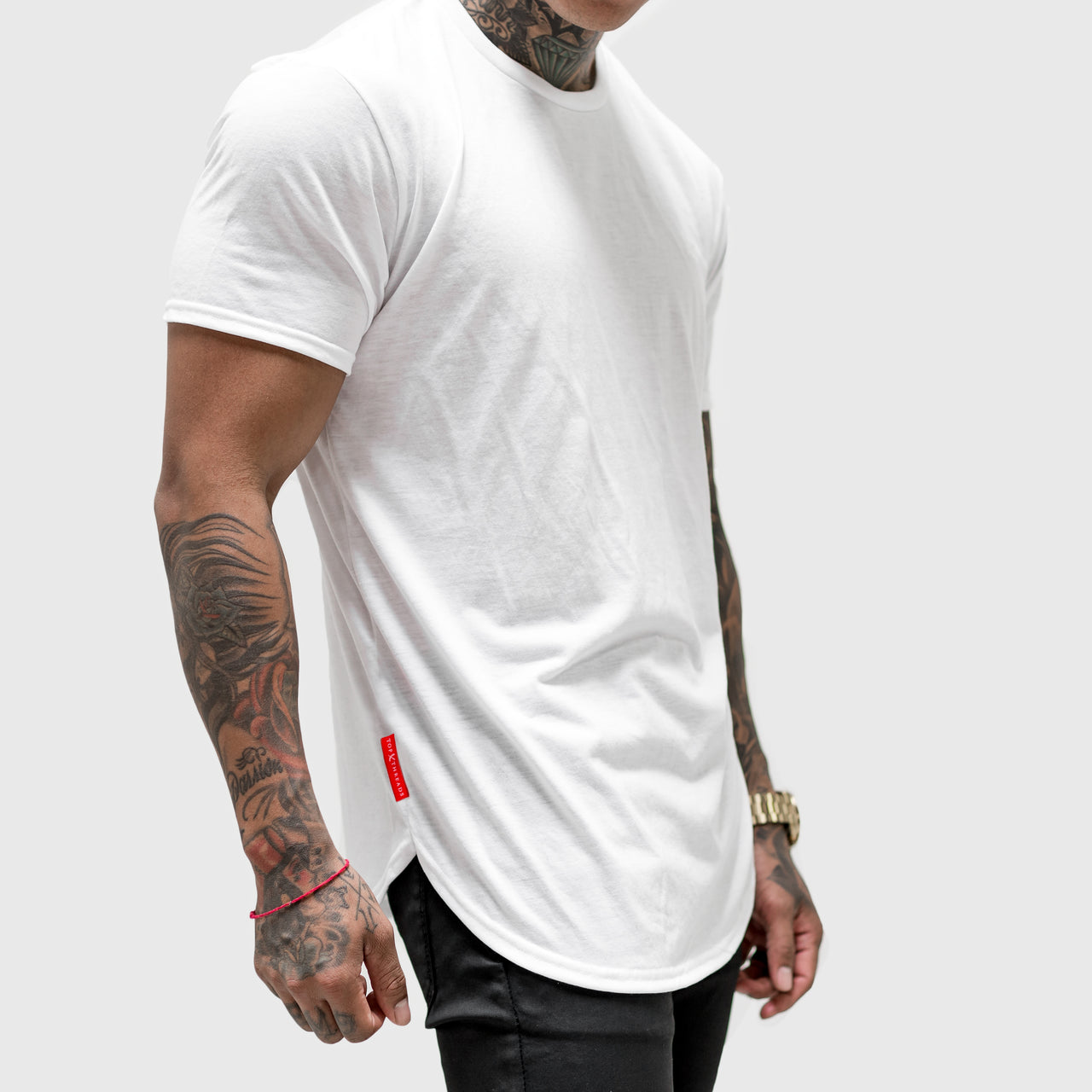 Tonal Scallop Tees - White