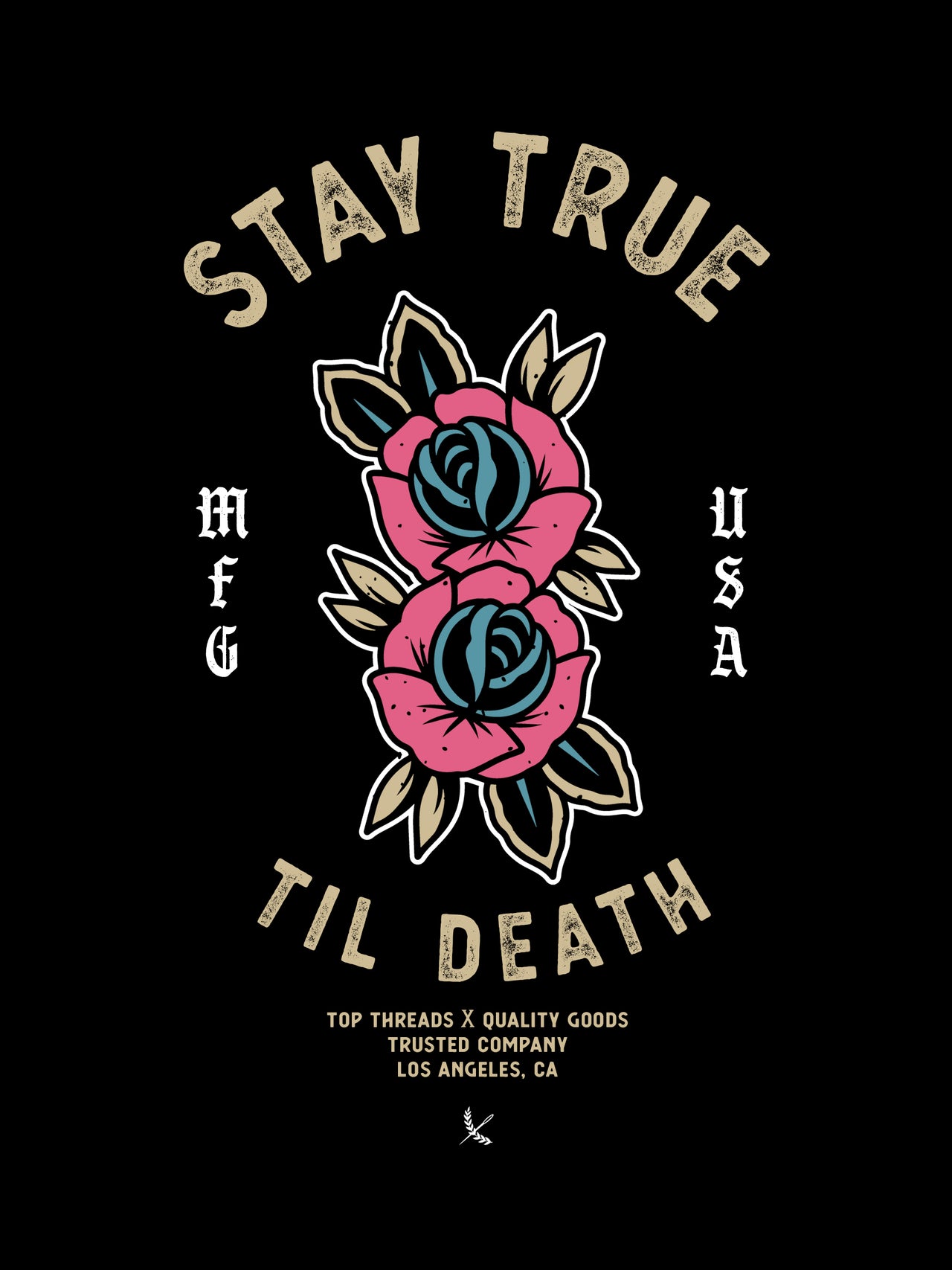Stay True Poster - Black / Tan