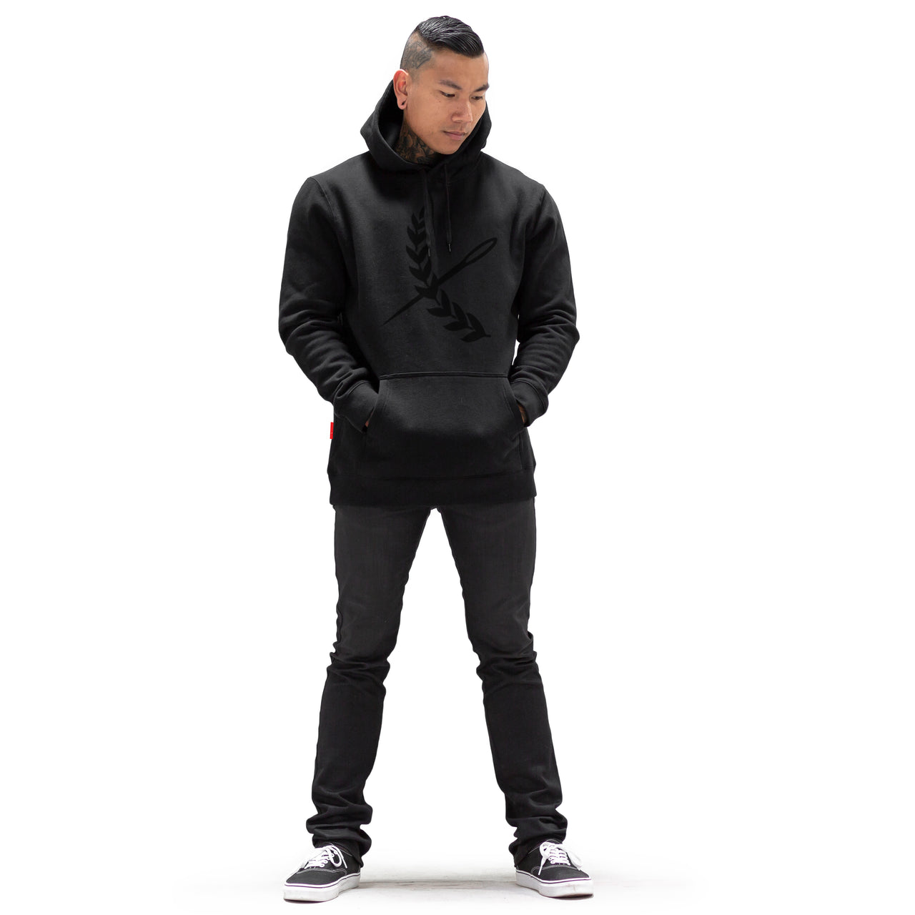 LOGO HOODIE - BLACK/BLACK