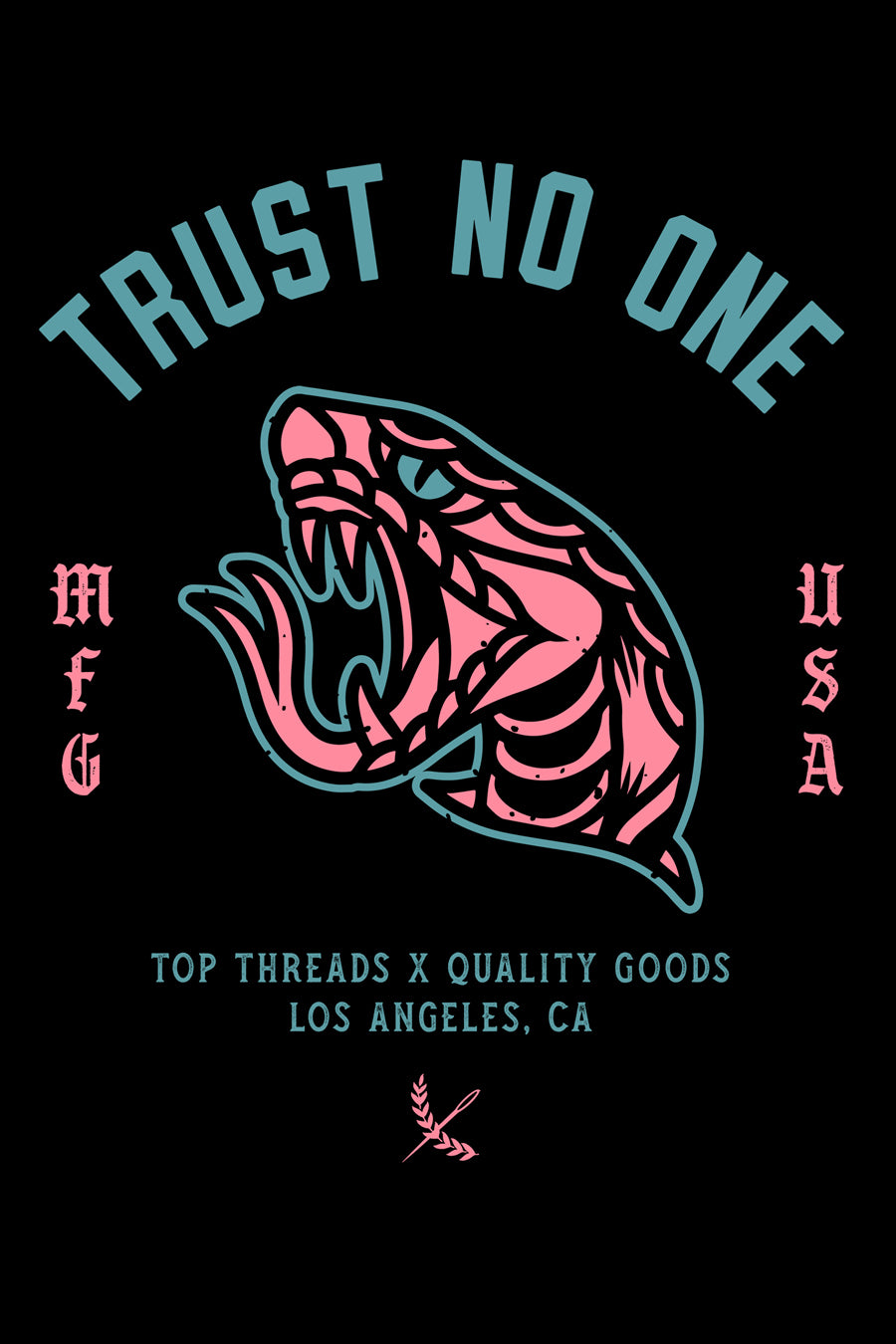 Trust No One Sticker - Black
