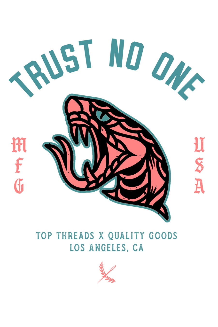 Trust No One Sticker - White